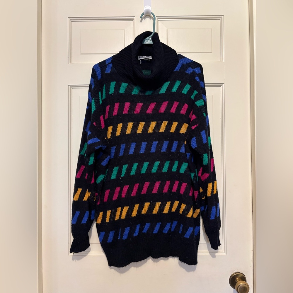 Women's Turtleneck Sweater shirt winter art holiday party travel sport y2k work
